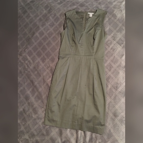 h&m olive dress